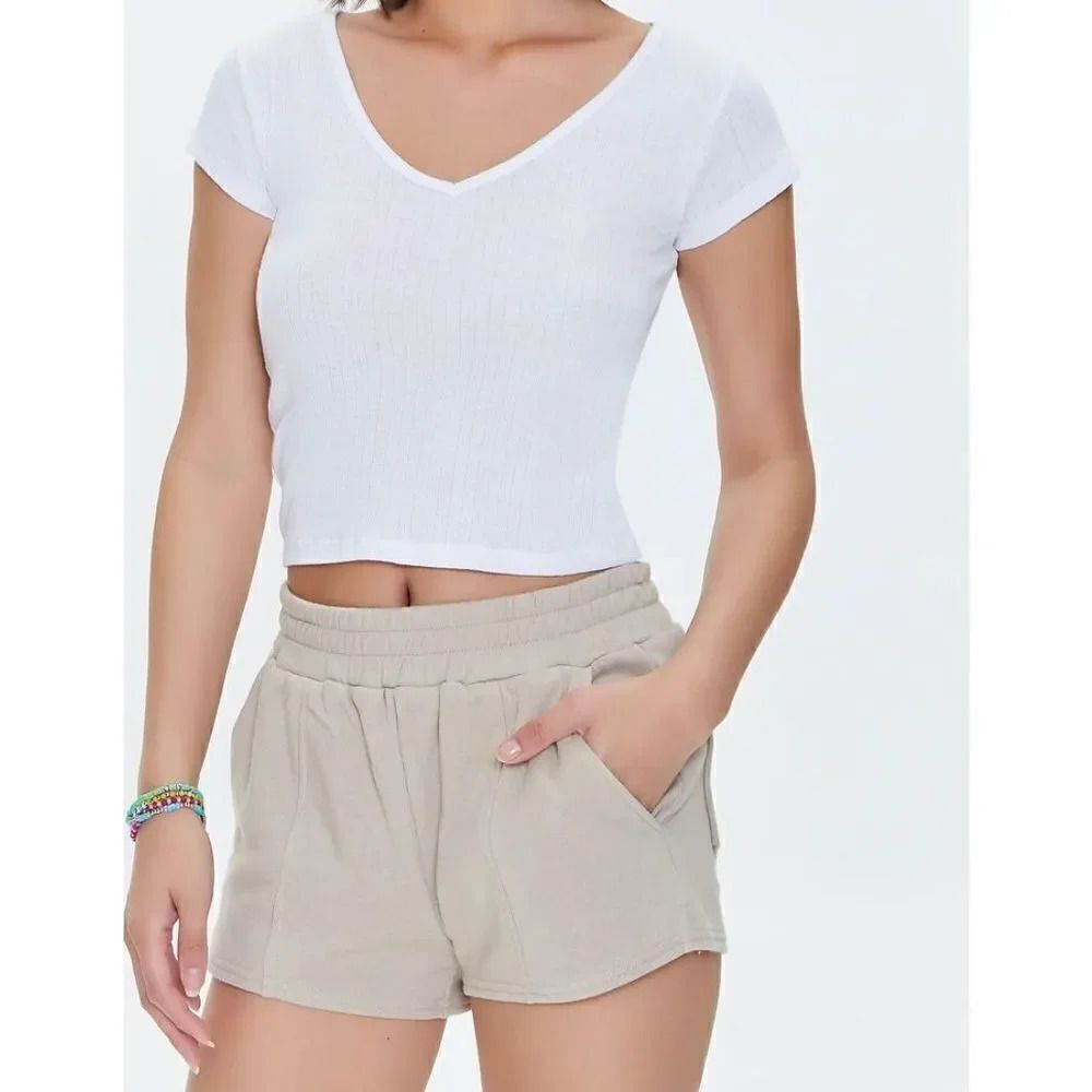 Forever 21 Tan Terry Shorts Size Small